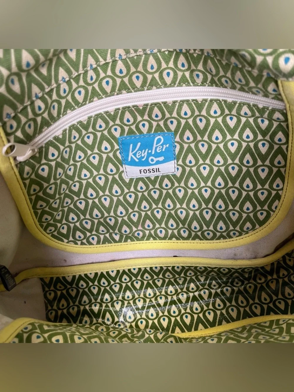 Fossil Color Coated Canvas Shoulder Crossbody Computer Bag Travel Bag